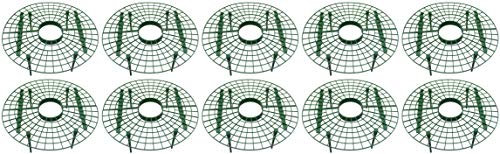 Novatool Erdbeerreifer 10 Stück Erdbeerranke Pflanzenstütze Erdbeerrahmen Erdbeer Ring Schneckenschutz Erdbeerringe Erdbeere Rankhilfe Fruchtreifer Pflanzenschutz vor Fäulnis Erdbeer Reifer