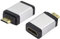 AAOTOKK HDMI Femelle à Mini HDMI Mâle Port Extender Boîtier en Alliage D'aluminium Mini Connecteur HDMI pour Appareil Photo,Caméscope,Graphique,Ordinateur,Tablette,HDTV,Projecteur(2Pack2/Argent)