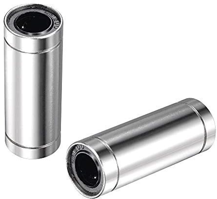 sourcing map 2stk Lineare Kugellager LM12UU 12 mm Bohrung 21 mm Außendurchmesser 57 mm Länge Vernickelt für CNC Maschine 3D Drucker