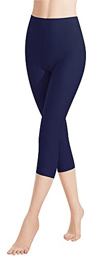 Libella 1er Pack Damen Leggings 3/4 Hose aus Baumwolle Capri-Hose mit Hohe Taille bunt Slim Fit Fitnesshose Mehrfarbig 4161 Marineblau XXL