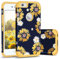 Fingic for iPhone 6s Case, iPhone 6 Case,Glitter Floral Sunflower 2 in 1 Hard PC Soft Silicone Rubber Bumper Rugged Hybrid Shockproof Anti-Scratch Protective for iPhone 6/6s, 4.7 inch,(2014/2015)