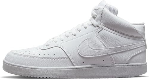 Nike Court Vision Mid Next Nature, Scarpe da Ginnastica Uomo, White White White, 41 EU