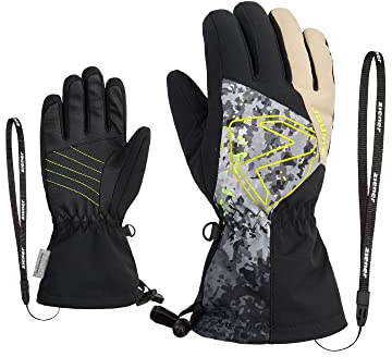 Ziener Kinder Laval Ski-Handschuhe/Wintersport | wasserdicht, extra warm, Wolle, Galaxy Print, 5,5