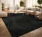 TT Home Teppich Wohnzimmer Kurzflor Anti-Rutsch Rückseite Einfarbiges Design Waschbar, Farbe: Schwarz, Größe:200x280 cm