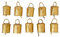 Vivanta 10 Stück Vintage Weihnachtsglocke zur Dekoration - Rustikale hängende Zylinderglocken zum Basteln, Heimdekoration, Weihnachtsbaumschmuck, Jingle Bells zum Basteln, Bauernhaus-Dekor, Zinn &