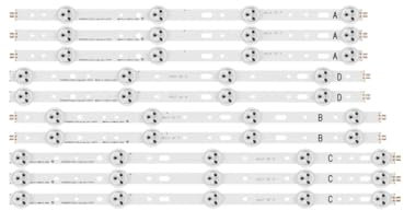 TV LED Barre Luminose for Philips 40PFL3208T/60 40PFL3208H/12 40PFL3108T/60 40PFL3078/12 Striscia di Retroilluminazione Kit Lampade A LED Lens 10 Bande
