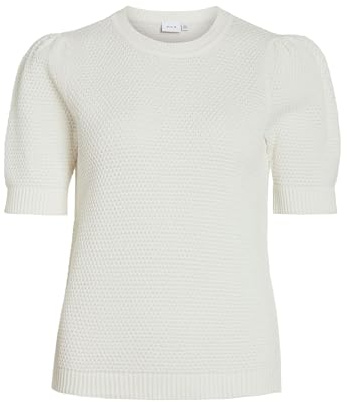 Vila Women's Vidalo O-Neck S/S Knit Top/Su-Noos Shirt
