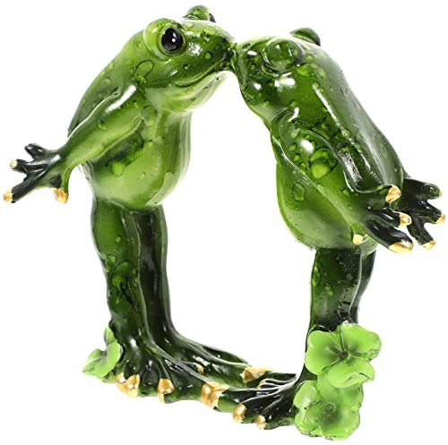 Cabilock Frosch Figur Paar Frosch Deko Froschpaar Deko Liebespaar Figur Dekofrosch Lustig Harz Dekofigur 3D Frösche Figuren Statue Frosch Skulptur Frog Tischdeko Geschenk