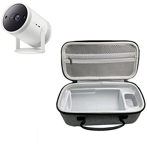 Projector Case for Samsung The Freestyle for Anker Nebula Capsule 3 Laser 1080p, Multifunctional Portable Zipper Travel Storage Bag for Projector