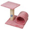 GREAT AIGOO Árbol rascador para Gatos Grande 40 x 42cm. Poste Rascador, Bola de Juguete Colgante para Gatos y Manta Suave (Rosa)