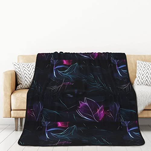 TORONG Doppelseitige, schwarze Mystery Spring Überwurfdecke für Couch, Auto, Bett Nickerchen – warme und bequeme Decke, 152,4 x 203,2 cm