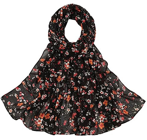 MAIRY Bunter Schal Damen Abendkleider Elegant für Hochzeit Damen Geschenke Schal Damen Schals Damen Schal mit buntem Streifen Farbverlauf Muster und Akzenten Stola DE180216