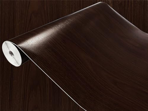 DecoMeister Vinilo Adhesivo Para Muebles Pared Cocina Imitación de Madera de Castaño Wenge Papel Autoadhesivo Para Forrar En Rollo Lámina Decorativa Decoración Para Puertas Armarios 45x25 cm
