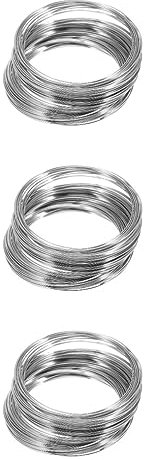 COHEALI 3rolls Steel Ring Plating Wire Bracelet Wire Jewelry Making Kit Bangle Diy Material