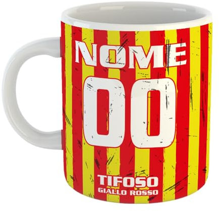 love print Tazza Tifoso Serie A in Ceramica Sport per Tifoso Calcio Lecce, Personalizzato con Nome e Numero
