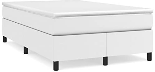 AUVYI Boxspringbett Polsterbett, Bett, Betten, Bettgestell, Schlafzimmer 120x200 cm Weiß Stauraumbett Boxspringbetten Kunstleder