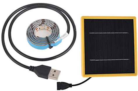Pflanzen-Wachstumsstreifen-Lichter-Set, Solar-LED-Wachstumslampe, Gartenarbeit, USB-Wachstumslicht für Gewächshaus, Aquarium, Hydrokultur, Sukkulenten (0.5M)