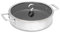 Olavson Schmorpfanne 28 cm hoher Rand, Kupferpfanne,Induktion,mit Deckel, antihaftbeschichtet, Servierpfanne 28 cm hoher Rand, beschichtete Pfanne, spülmaschinenfest,Edelstahl Kupferkern(stielgriff)4L