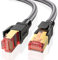 Ltemziiy Cat 8 Ethernet Cable 7M, 40Gbps 2000Mhz de alta velocidad Gigabit Lan Cables de Internet, RJ45 Patch Cord trenzado redonda S/FTP Cable de red, para Smart Home, Oficina,Juegos,Módem,Router