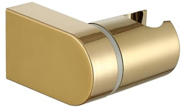 Muxios On Wall Mount Shower Bracket for Handheld Shower Head, Height Adjustable Holder Bracket Large Angle Adjustable to Meet Any Space Bathroom Gold