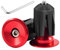 Generisch 1 Pair Bike Handlebar Plugs,Road Bike Aluminium Handlebar End Caps Bar End Plugs for MTB BMX Bicycle Accessories (Red)