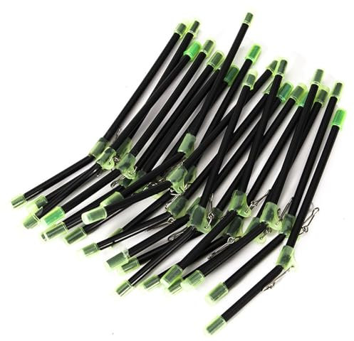 Mirrwin 20 StückFishing Anti-Tangle Boom Sleeves Set, Fishing Anti Tangle Boom Set mit Wirbel Gebogen Wiederverwendbar Angelzubehör Feedern mit Wirbel Abstandshalter Röhrchen für Karpfen-Angeln