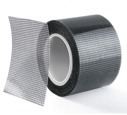 ACEBON Nastro Adesivo di Riparazione per Zanzariere (50 mm x 5 m) | Kit Riparazione per Zanzariere | Ripara Zanzariera | Nastro Ripara Zanzariere (Grigio)