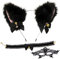 Melldrry 2 Stück Katzenohren Haarreif, Fuchsohren Stirnband Haarnadel, Anime Katze Cosplay, Niedlich Haarschmuck,Plüsch Haarreifen für Kinder Und Damen, Cat ears für Halloween Cosplay Schwarz