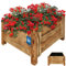 KOTARBAU® Pot de Fleurs Jardinière Bois Extérieur de 50 x 50 cm Tanné |Boîte de Jardin pour l'Extérieur |Bac Bois à Fleurs |Jardinière Bois Extérieur |Support pour Plantes de Balcon |Jardinière Bois