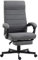 Vinsetto Fauteuil de Bureau Ergonomique, Chaise de Bureau, inclinable, pivotant, en Tissu Aspect Lin avec Repose-Pied rétractable, accoudoirs et Hauteur réglable, Gris