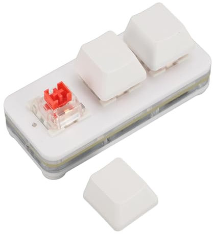 OPPWONG Tastatur, Kleine Tastatur, Kleine Tastatur, Individuell Programmierbare RGB-Tastatur mit Rotem Schalter, 3-Tasten-Tastatur, Mechanische USB-Gaming-Tastatur für Büroarbeit (White)