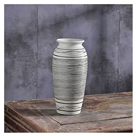 Generic Vasen,Porzellan Blumenständer Indoor Keramik Vase Zuhause Wohnzimmer Ornament Boden Pflanzer Home Ornament Getrocknete Blumen Vase Boden Vase/Beige/7 * 26Cm