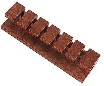 OSALADI Walnut Wood Cable Organizer Adhesive Base Solid Natural Wood Cord Holder for Ethernet USB Power Cables Vertical Wire Management for Home and Office Desk and Tv