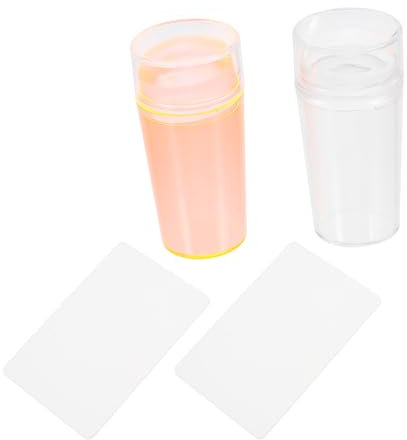 minkissy 2sets Nail Stamping Stamper Kit Nail Art Stamper Art Stencils Stamping Jelly Seal