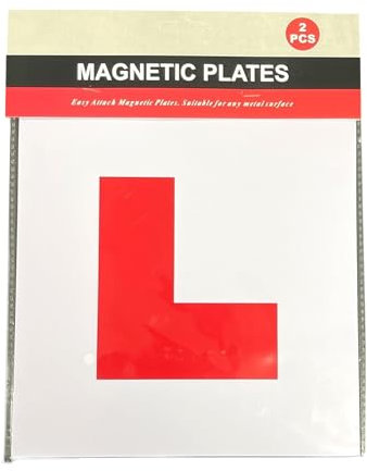 Fully Magnetic 2 Packs L Plates for Car, Car & Motorcycle Accessories for New Drivers, Learner