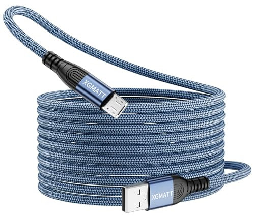 XGMATT Micro USB Kabel 10M,Nylon USB Kabel High Speed Android Handy Ladekabel für Samsung Galaxy S7/ S6/ J7/ Note 5,Xiaomi,Huawei, Wiko,Motorola,Nokia,Kindle