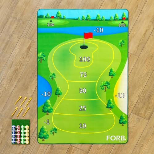 FORB Klett-Golfmatte | Chipping-Matte für drinnen und draußen – Golfspaß für die ganze Familie [3 Größen]