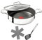 Tefal Jamie Oliver Servierpfanne 25cm Induktion mit Deckel 4 tlg, mit 2 Seitengriffen, Servier Schmorpfanne Antihaft, Edelstahl, Spülmaschinenfest, Induktionsherd geeignet, E34