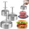 3 Pack Stainless Steel Burger Press, Adjustable Hamburger Patty Maker Non-Stick Stuffed Patty Making Molds for Beef, Vegetables, Burgers, Cooking (Silver)