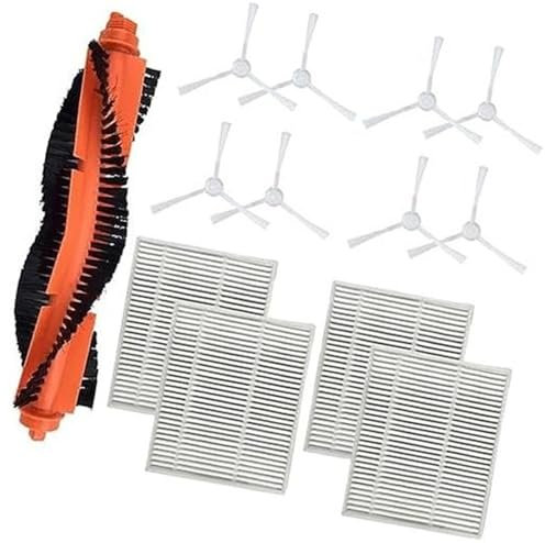 ZAPYVET Juego de repuestos for aspiradoras Xiaomi E10, B112 y E12 (11 Piezas) Kit de Repuesto para Robot Aspirador(Black 13 Pcs)