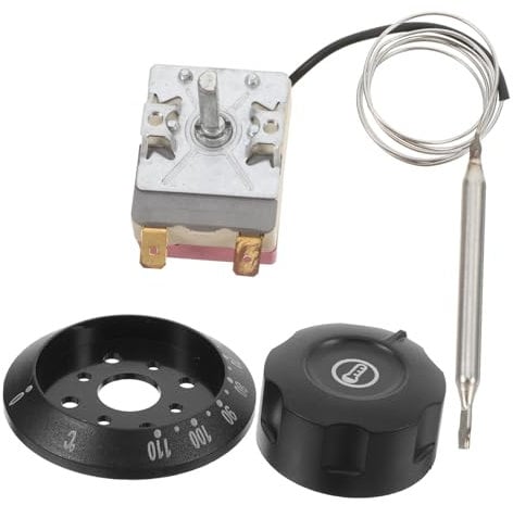 iplusmile Thermostat for Oven Air Fryer and Water Heater Screws and Crimp Terminals Oven Thermostat Control Fryer Thermometer for Home Use