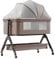 MoLi Beistellbett Baby mit Wickeltisch, Multifunktional Babybett, Klappbares Stubenwagen Baby, 3-Fach Höhenverstellbar (X3 Khaki)