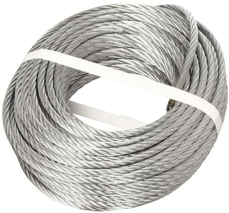 La zappa Câble en acier galvanisé durable et polyvalent (6 mm x 100 m - 72 fils)