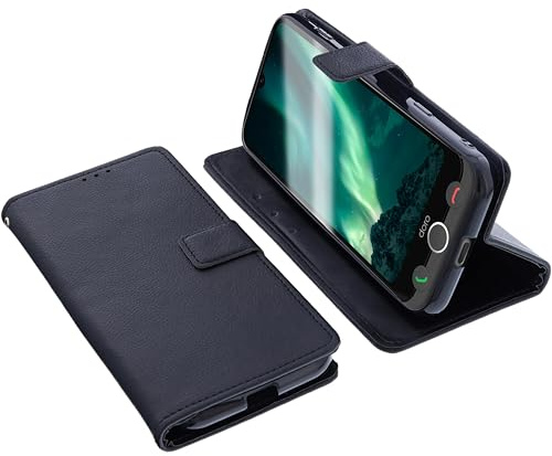 foto-kontor Étui Compatible avec Doro Aurora A30 / A31 Protection Book Style Case Housse Portefeuille pour téléphone Smartphone Coque à Rabat Support Pochette Noir