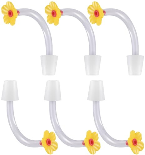 HUAJINGKEJI 6Pcs Kolibri Feeder Zubehör Tüllen Wiederverwendbare Rohr Nonleak Für Vogel Feeder Ersatzteile Haustier Vogel Fütterung Zubehör