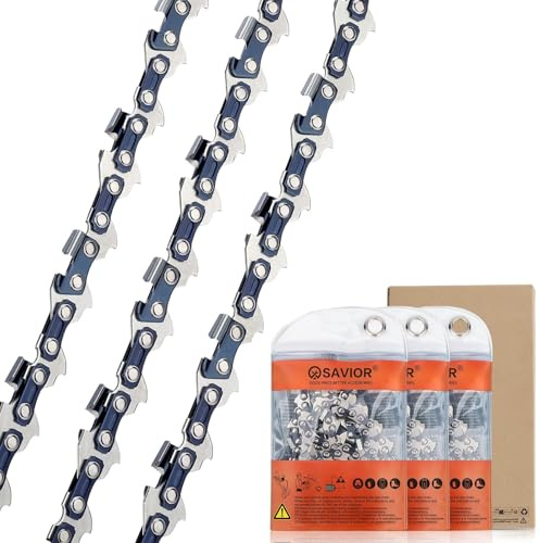 Savior 20Inch(50cm) Chainsaw Chain 76 Links .058 .325 Pitch for Hyundai | Compatible with Hyundai HYC6200X, Parker and More, 3 Pack