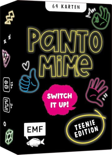 Kartenspiel: Pantomime - Switch it up! - Teenie Edition: Wer darstellt, muss auch raten! - Der Spieleklassiker mit coolen Challenges für Partys und Co. mit deinen Besties - ab 13 Jahren