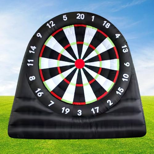 Rhyxandra inflantteble Fussball Dart Aufblasbar,3M Fussball Dart aufblasbar Outdoor,fußballdart mit Gebläse und 8 Ballen,fußball dartscheibe furGarten Partys, Wasserdichtes Sportspiel. (Style B)
