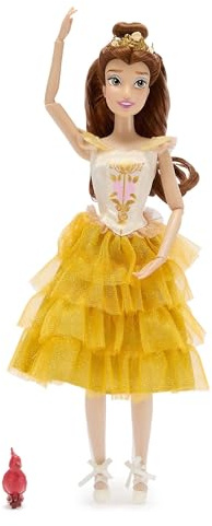 Disney Store Belle Ballettpuppe, Prinzessinnen Ballett-Kollektion - 30 cm | Inspiriert von Die Schöne und das Biest; zusätzliches Tutu, Diadem, Ballettschuhe und bewegliche Gelenke