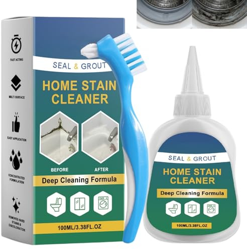 Mould Remover Gel,Household Mould and Mildew Remover Gel for Washing Machine Steals,Black Mould and Mildew Remover for Bathroom,Washing Machine,Kitchen Sink & Tile Grout,Mold Remover Gel,100ml